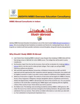 lakshya mbbs overseas education consultancy