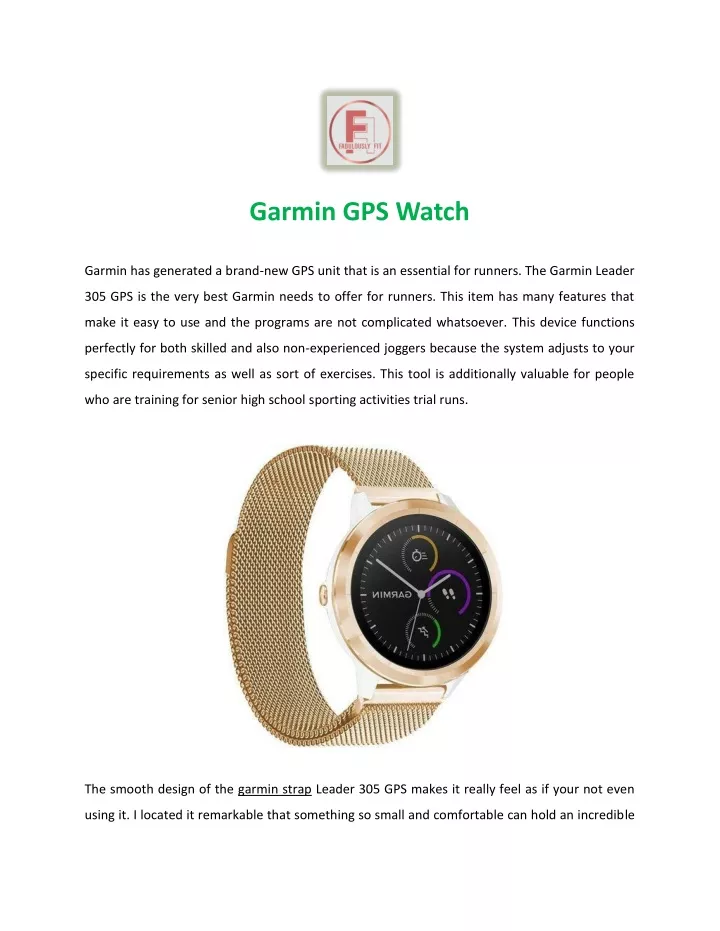 garmin gps watch