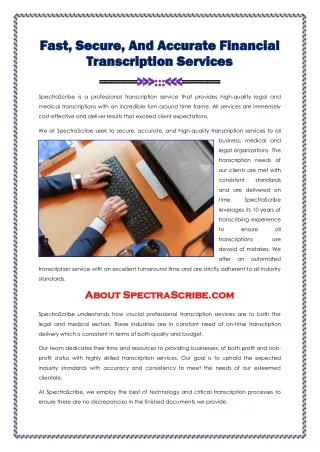 fast secure and accurate financial fast secure