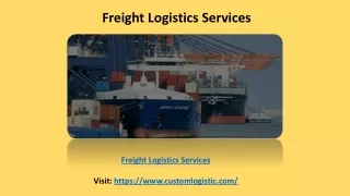 Affordable Freight Logistics Services