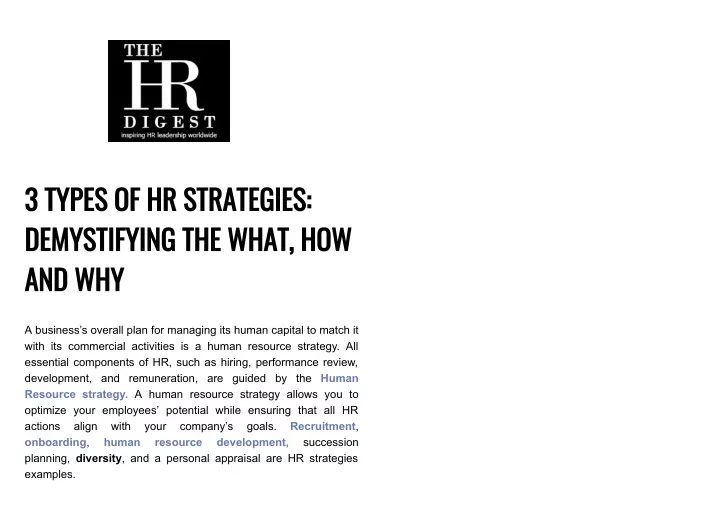 3 types of hr strategies demystifying the what