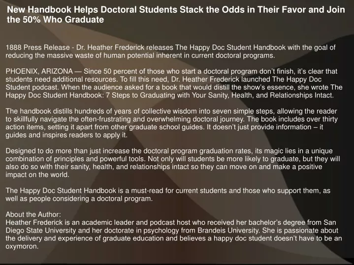 new handbook helps doctoral students stack