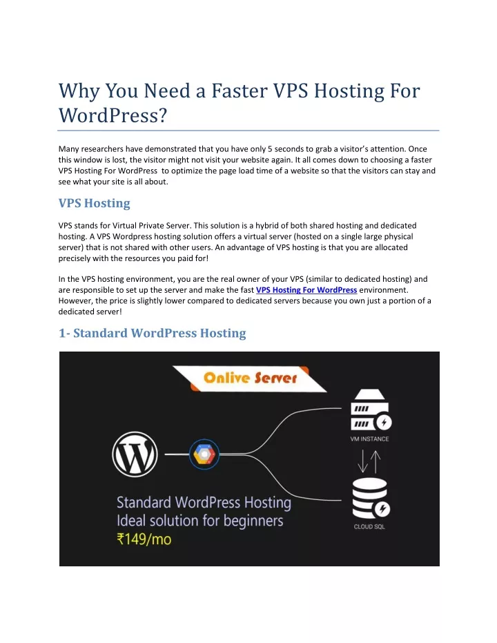 why you need a faster vps hosting for wordpress