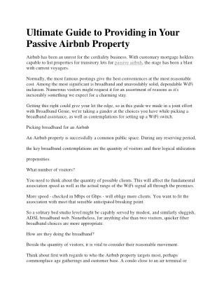 An Ultimate Guide to Providing in Your Passive Airbnb Property