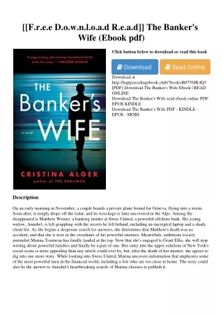 [[F.r.e.e D.o.w.n.l.o.a.d R.e.a.d]] The Banker's Wife (Ebook pdf)