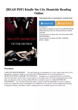 [READ PDF] Kindle Sin City Homicide Reading Online