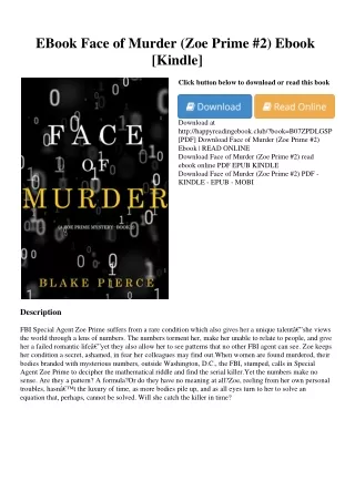 EBook Face of Murder (Zoe Prime #2) Ebook [Kindle]