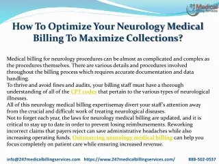 how to optimize your neurology medical billing to maximize collections