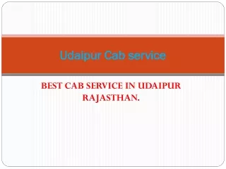 Udaipur Cab service