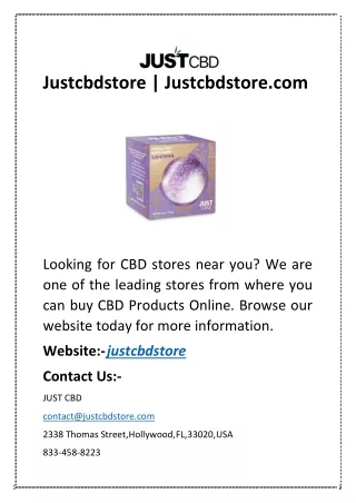 Justcbdstore | Justcbdstore.com