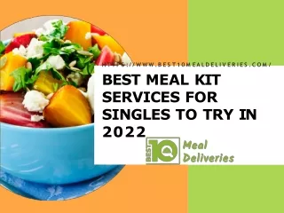 Best Meal Kit Delivery Services for Singles (one person) to Try in 2022