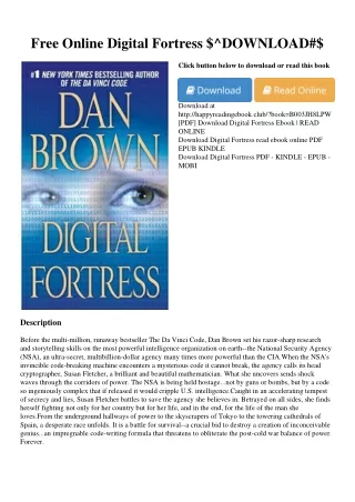 Free Online Digital Fortress $^DOWNLOAD#$