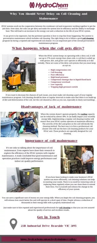 Why You Should Never Delay on Coil Cleaning and Maintenance