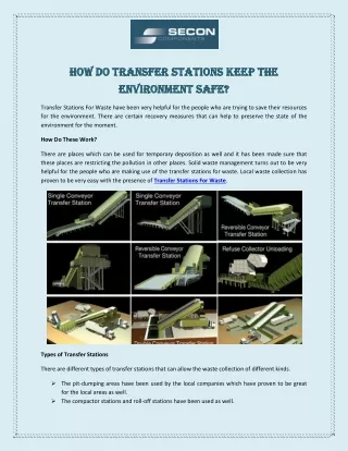 How do Transfer Stations Keep the Environment Safe