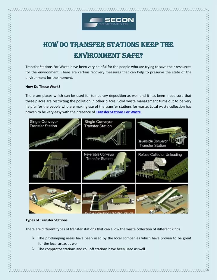 how do transfer stations keep the how do transfer