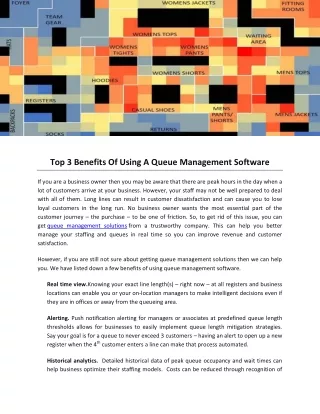 Top 3 Benefits Of Using A Queue Management Software