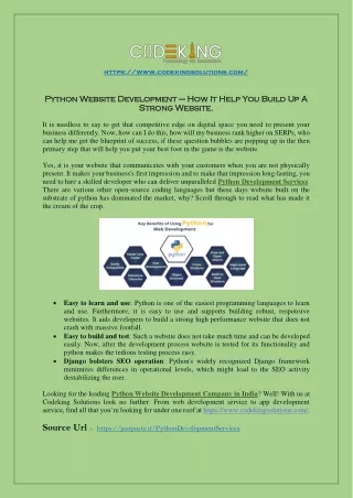 Python Development Services