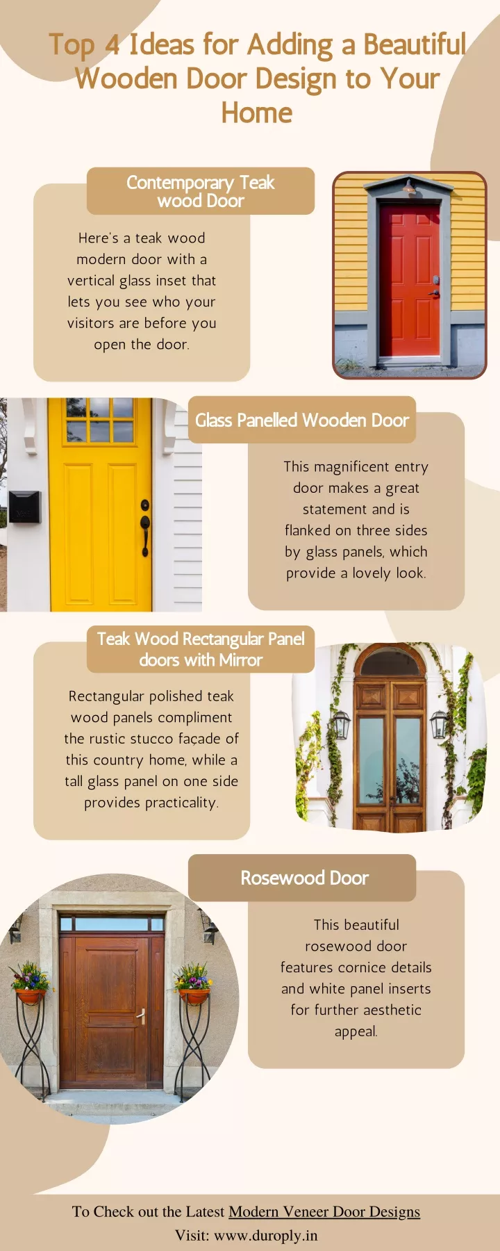 top 4 ideas for adding a beautiful wooden door