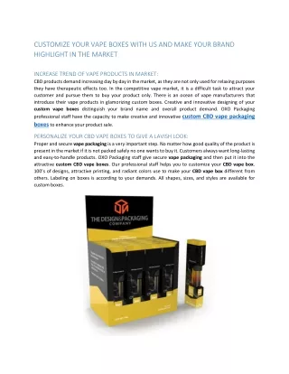 customize your vape boxes with us and make your