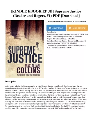 [KINDLE EBOOK EPUB] Supreme Justice (Reeder and Rogers  #1) PDF [Download]