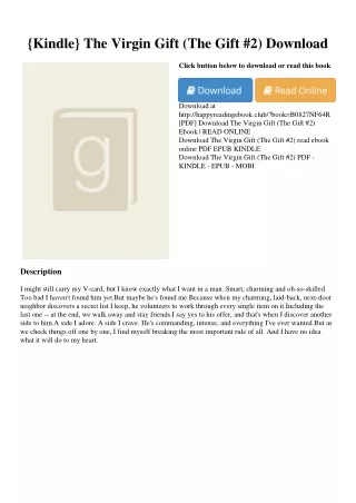 {Kindle} The Virgin Gift (The Gift #2) Download
