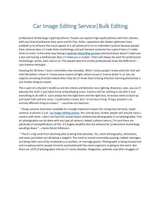 car image editing service bulk editing car image