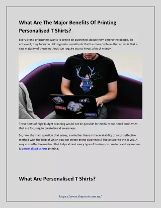 Personalised T-Shirt Printing Is The Best Way To Create Brand Awareness