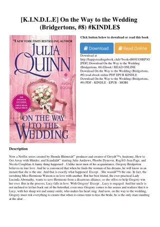 [K.I.N.D.L.E] On the Way to the Wedding  (Bridgertons  #8) #KINDLE$