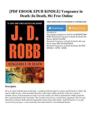 [PDF EBOOK EPUB KINDLE] Vengeance in Death (In Death  #6) Free Online