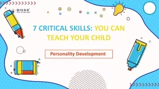 Critical Skills You Can Teach Your Kids