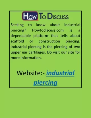 Industrial Piercing  Howtodiscuss.com