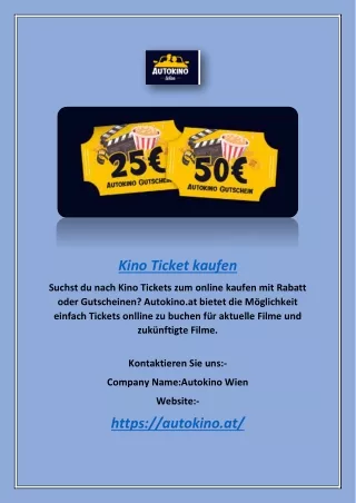 Kinokarte kaufen |autokino.at
