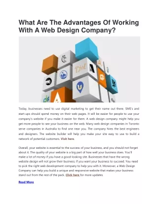 what are the advantages of working with
