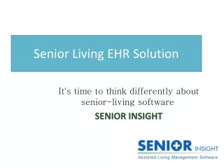 Senior Living EHR software Solution