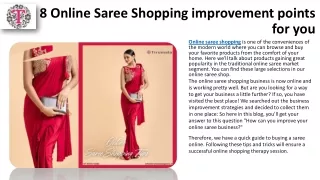 8 Online Saree Shopping improvement points for you