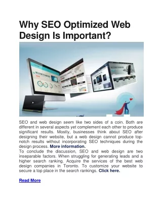why seo optimized web design is important