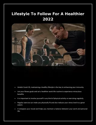 Lifestyle To Follow For A Healthier 2022-converted