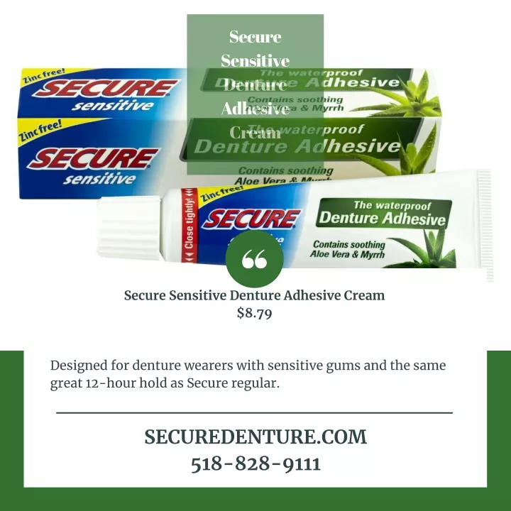 secure sensitive denture adhesive cream