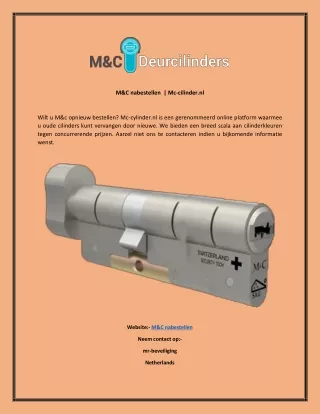 m c nabestellen mc cilinder nl