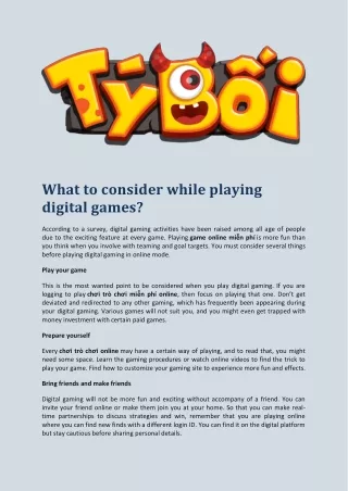 www.tyboi.com - Article