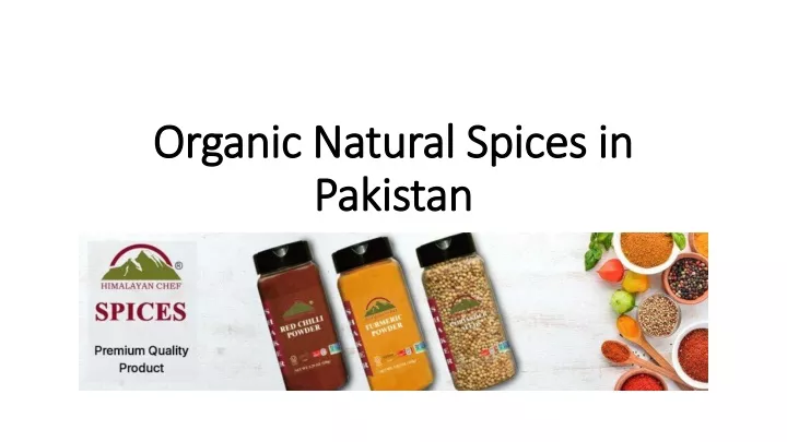 organic natural spices in pakistan