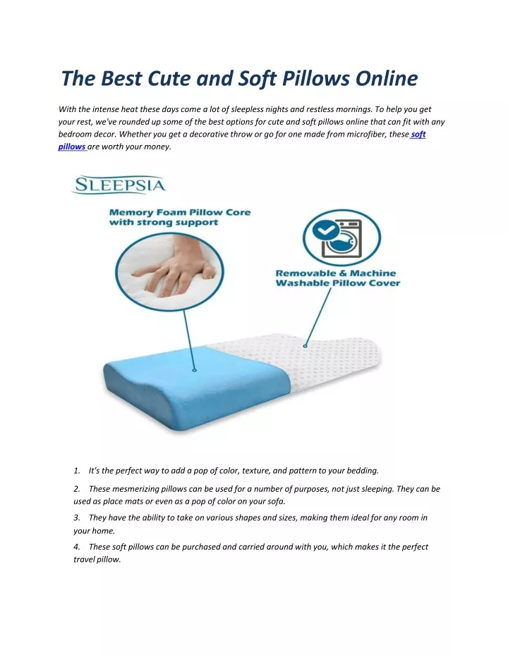 the best cute and soft pillows online