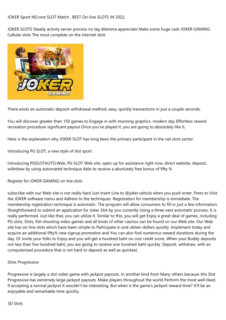 joker sport no one slot match best on line slots