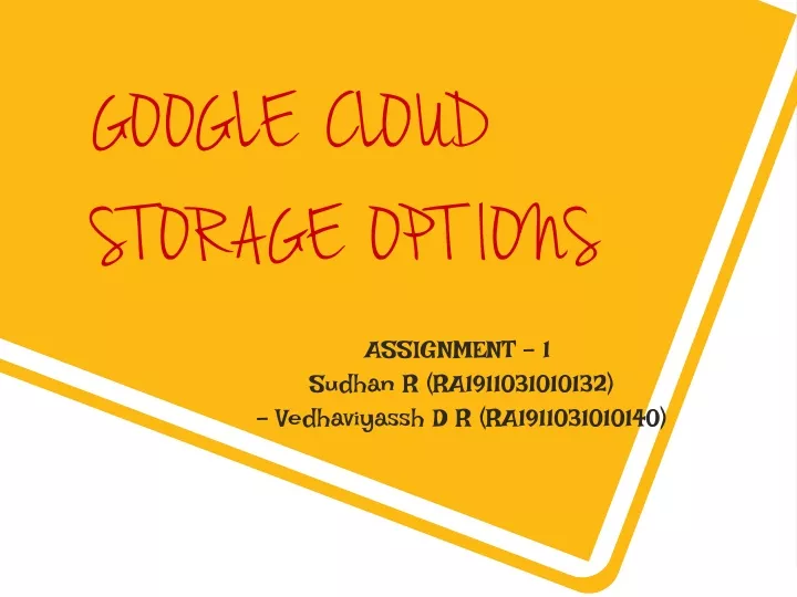 google cloud storage opt ions