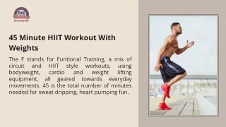 Get 45 Minute HIIT Workout With Weight Lifting Program in Hong Kong