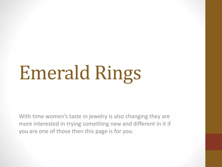 emerald rings