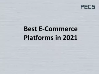Best E-Commerce Platforms in 2021