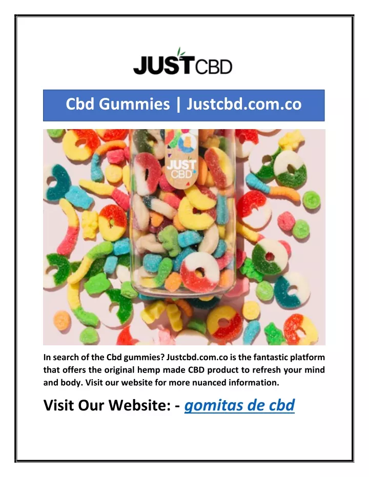 cbd gummies justcbd com co