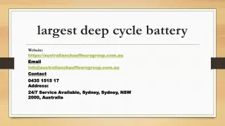 largest deep cycle battery