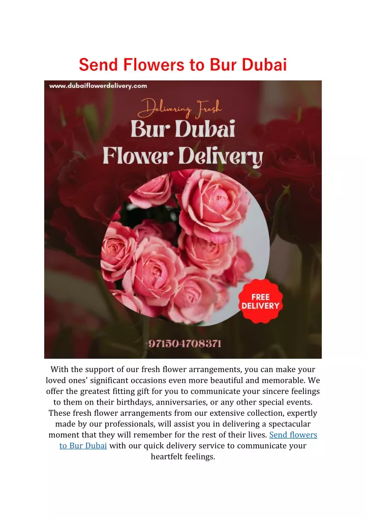 send flowers to bur dubai